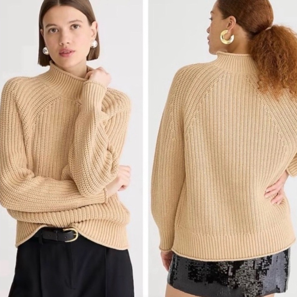JCrew relaxed rolled neck knit sweater